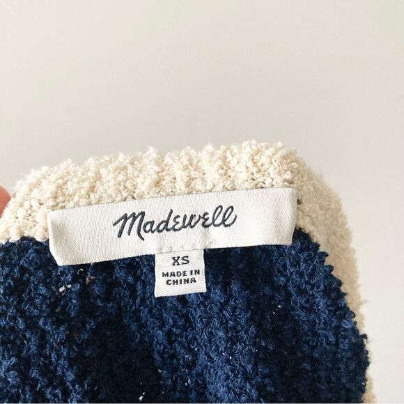 Madewell sweater - Striped Lakeville Pullover in‎ blue/cream Sweater Size XS - Picture 3 of 5